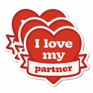 商品画像03 (3-Pack) I love my partner heart sticker 3 inch - waterproof vinyl decals for laptop, bottle, suitcase, gift