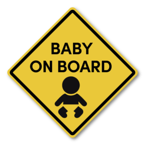 BABYINCAR23-MG_canvas_drop-1.png Baby on Board Magnet 4.7 inch Yellow Diamond Car Sign Removable High Visibility Safety Magnet for SUVs Trucks Vehicles