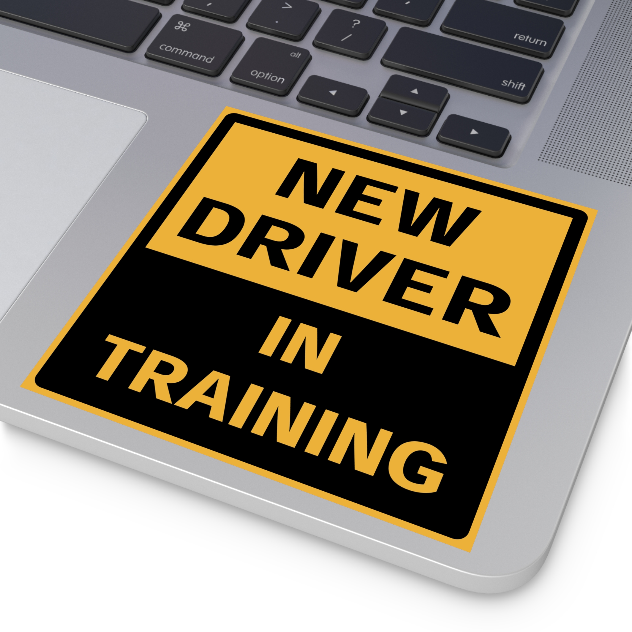Radiant Sticker NEW DRIVER Car Sticker 5 Inch - Road Sign Style Yellow Black Decal - IN TRAINING - Image 2
