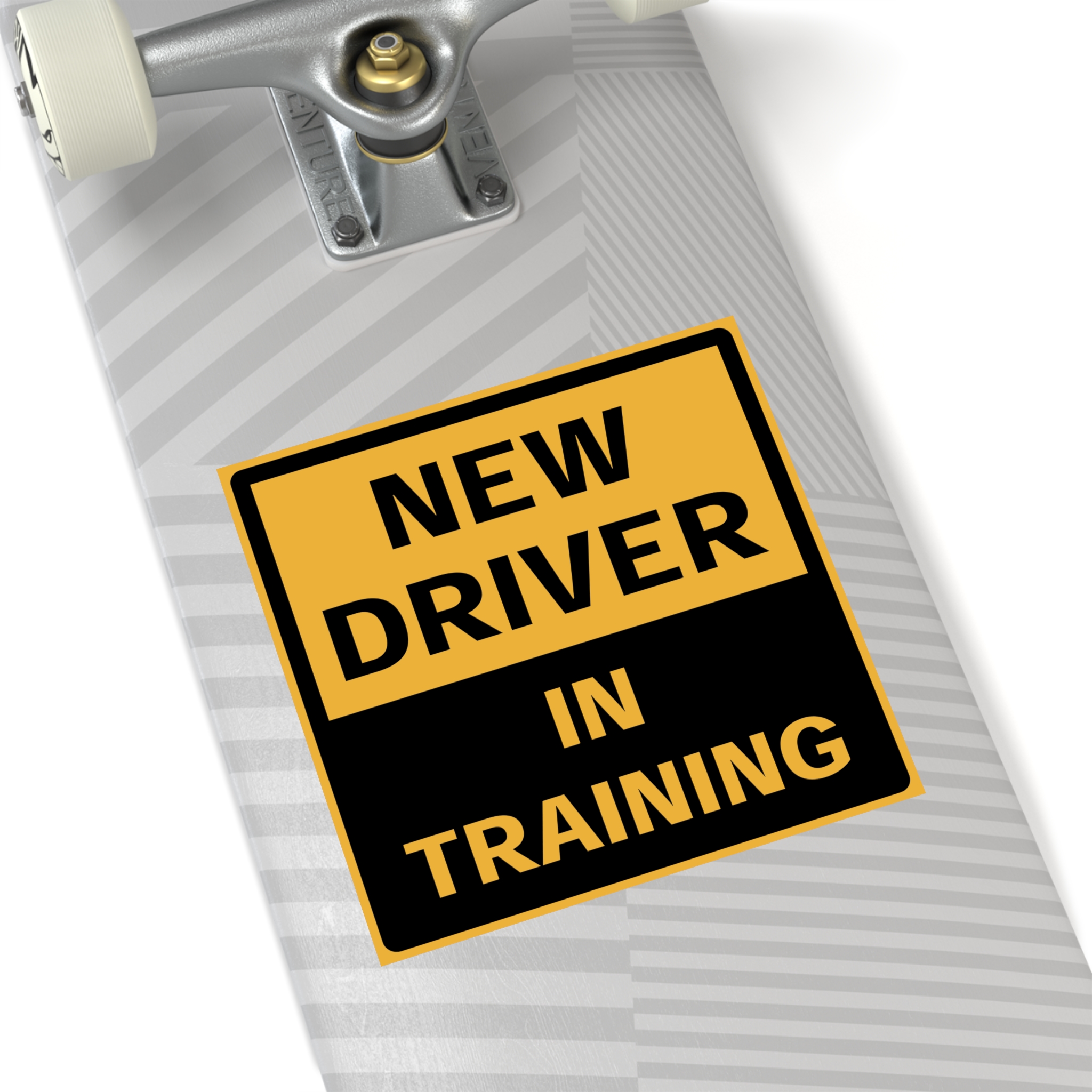 Radiant Sticker NEW DRIVER Car Sticker 5 Inch - Road Sign Style Yellow Black Decal - IN TRAINING - Image 3