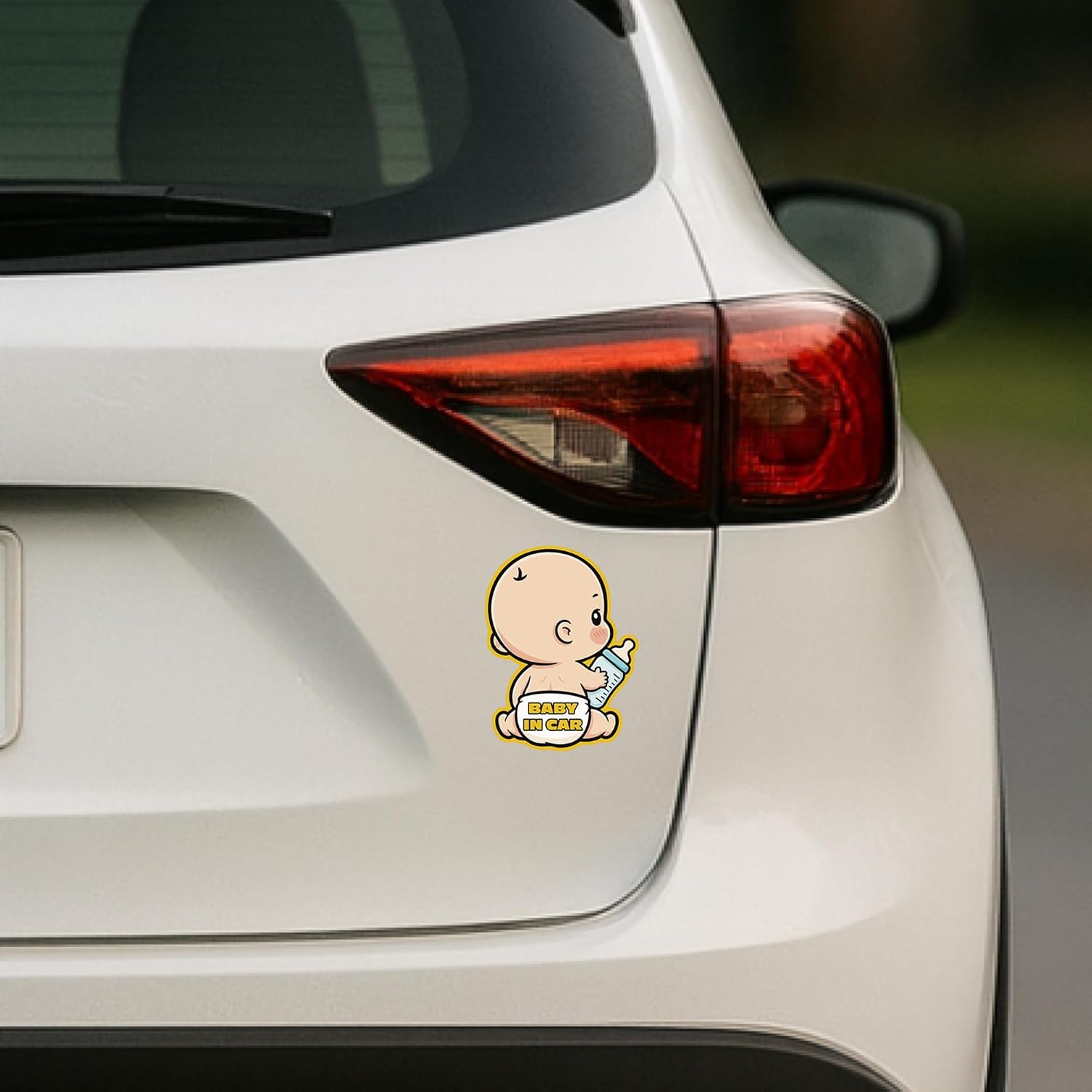 Baby in Car Sticker 4.7x6.3 inch Cute Baby with Bottle Decal Kawaii Style Waterproof Vinyl for Car Window Laptop Suitcase - Image 5