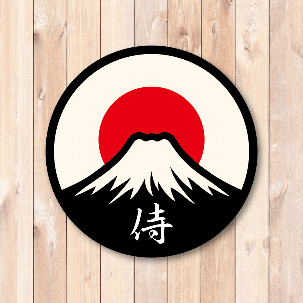 Japan Mount Fuji Sticker Japanese Rising Sun Travel Decal Round Waterproof Vinyl for Car Laptop Water Bottle Suitcase Samurai - Image 2